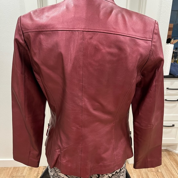 Revue red metallic leather jacket - Picture 6 of 8
